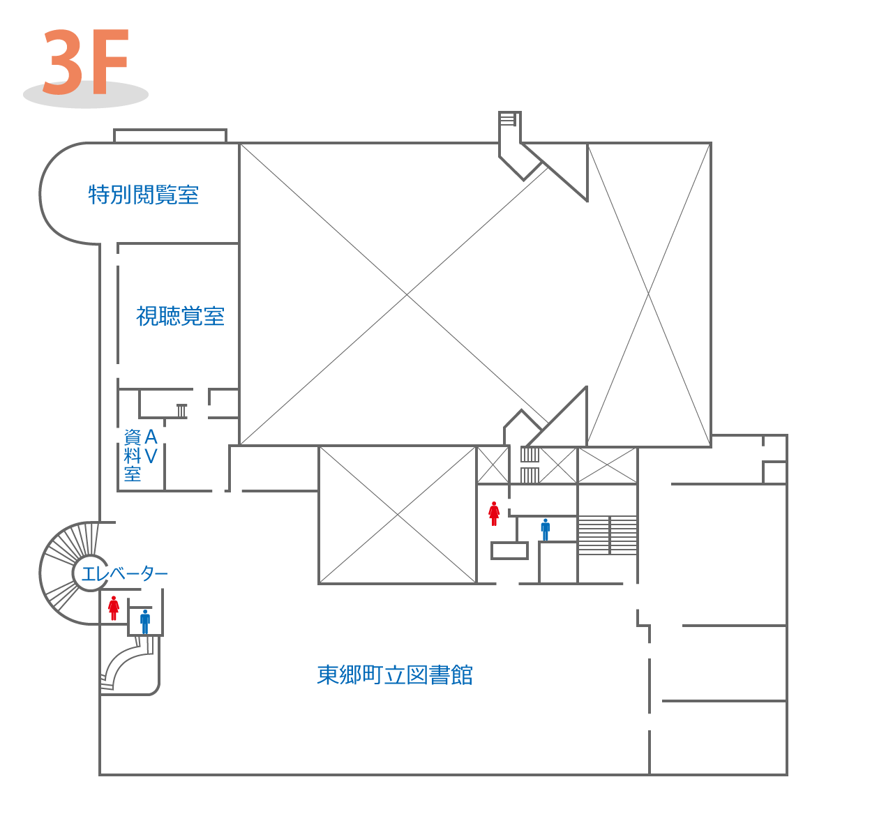 東郷町民会館3階フロアマップ